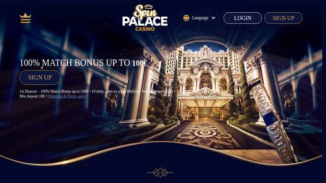 Spin Palace casino screenshot
